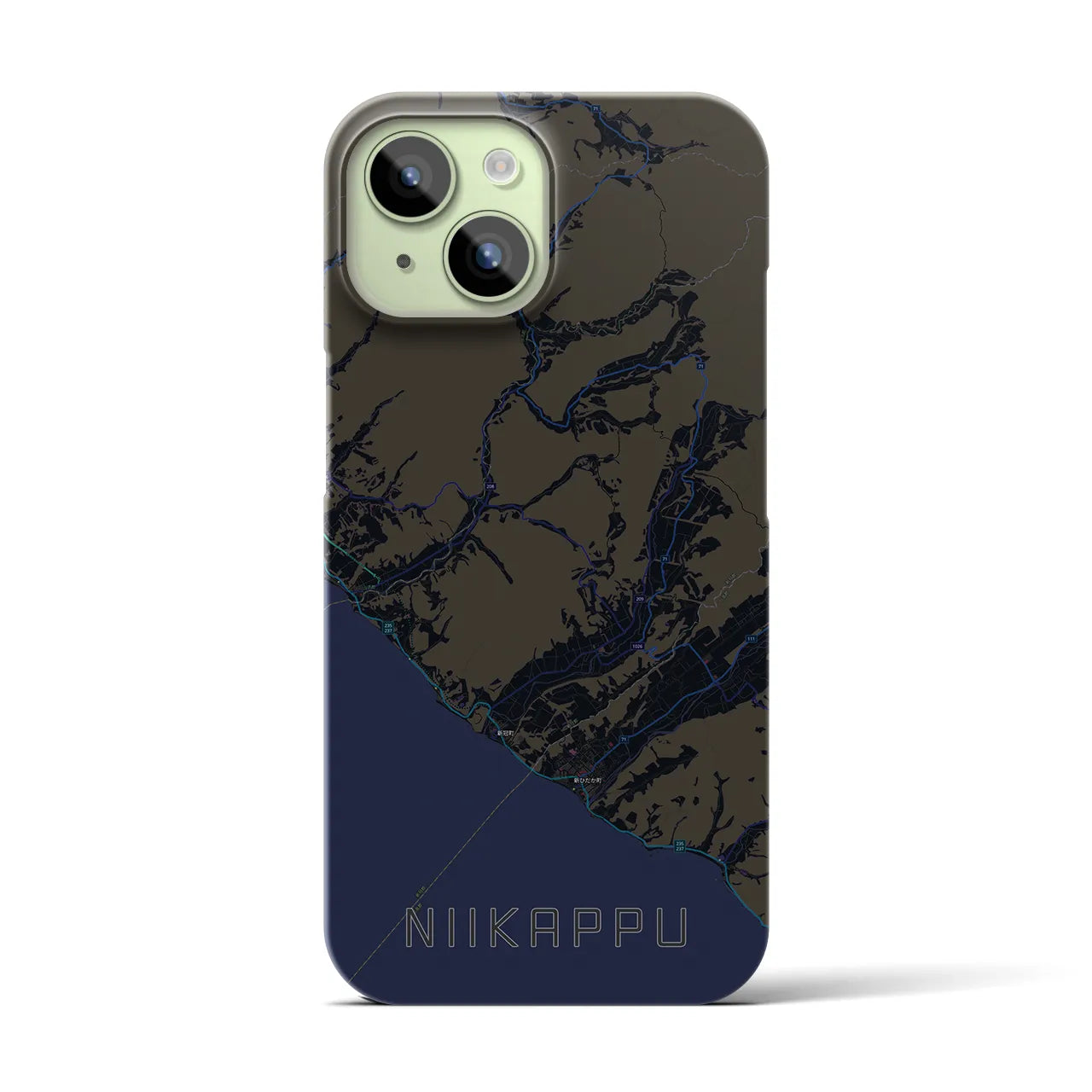 【新冠(北海道)】地図柄iPhoneケース(バックカバータイプ)