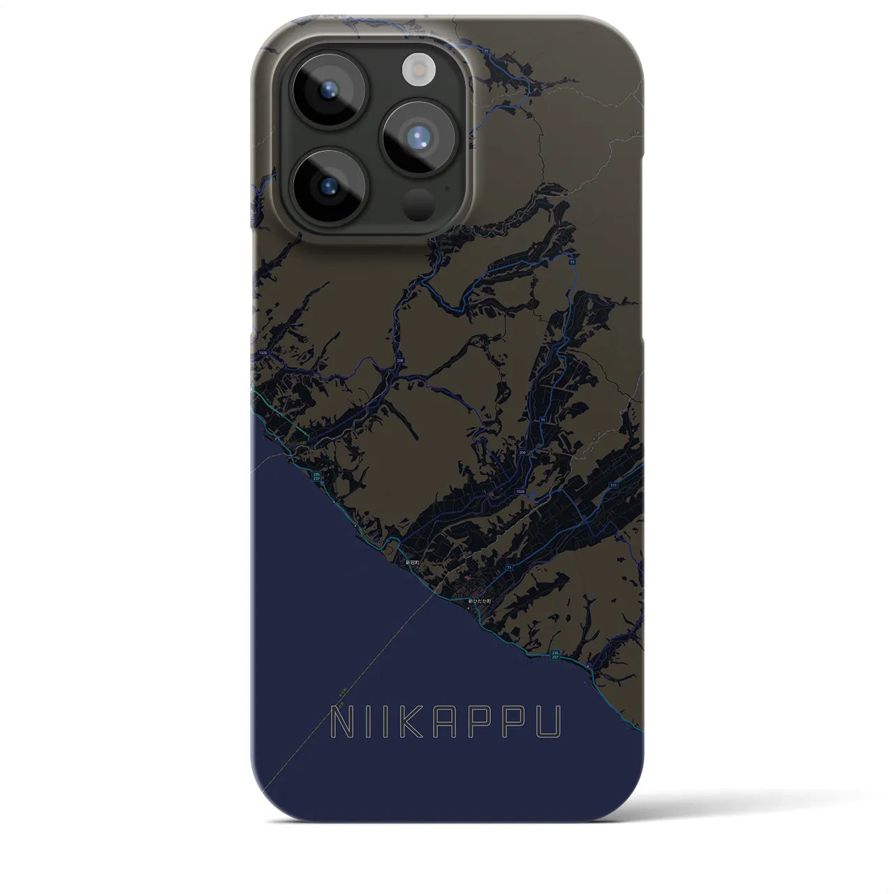 【新冠(北海道)】地図柄iPhoneケース(バックカバータイプ)