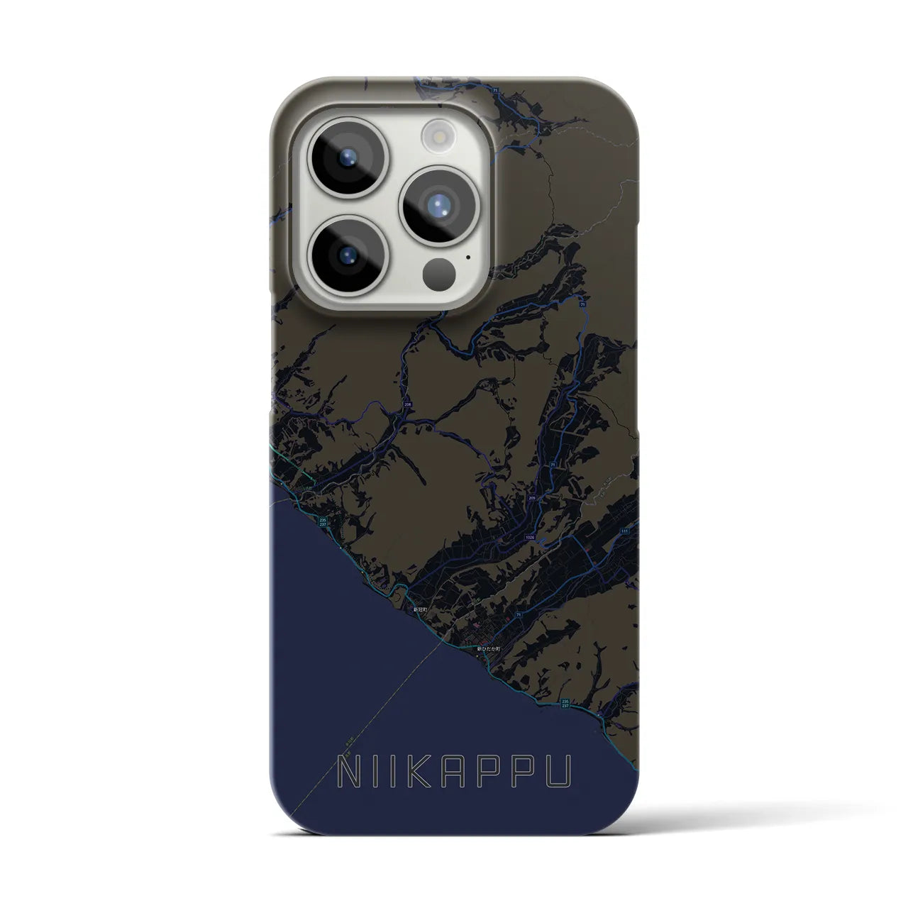 【新冠(北海道)】地図柄iPhoneケース(バックカバータイプ)