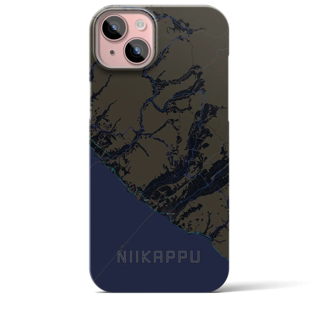 【新冠(北海道)】地図柄iPhoneケース(バックカバータイプ)