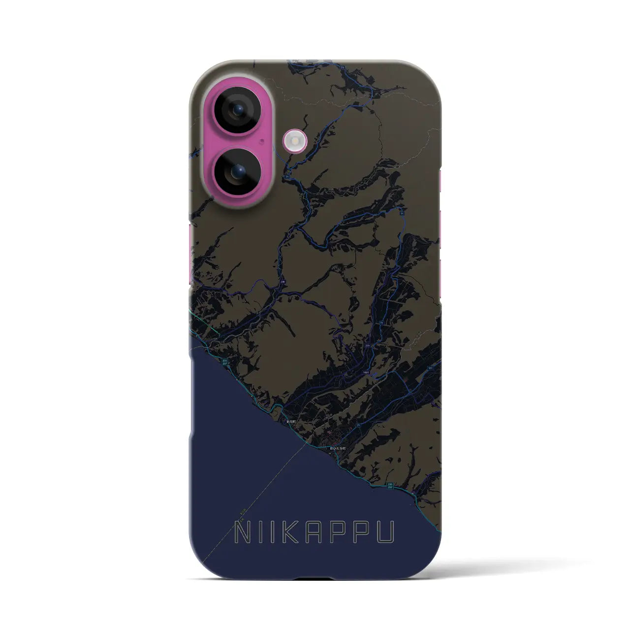 【新冠(北海道)】地図柄iPhoneケース(バックカバータイプ)