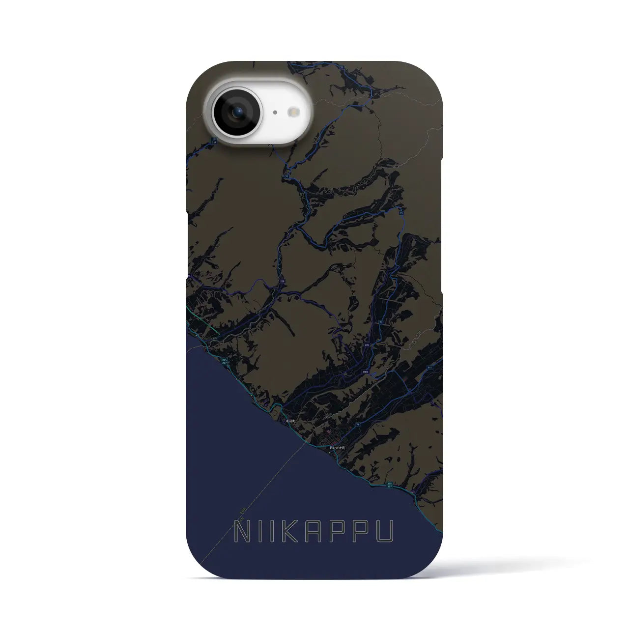 【新冠(北海道)】地図柄iPhoneケース(バックカバータイプ)