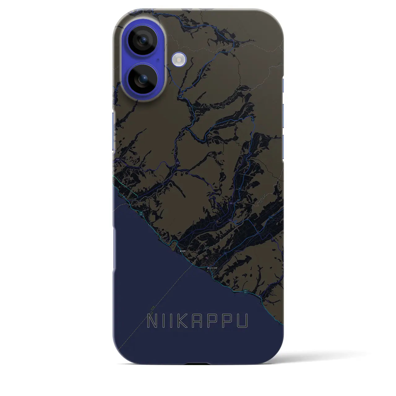 【新冠(北海道)】地図柄iPhoneケース(バックカバータイプ)