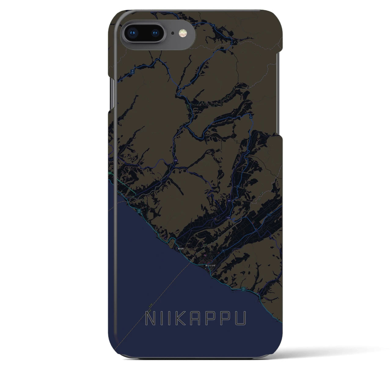 【新冠(北海道)】地図柄iPhoneケース(バックカバータイプ)