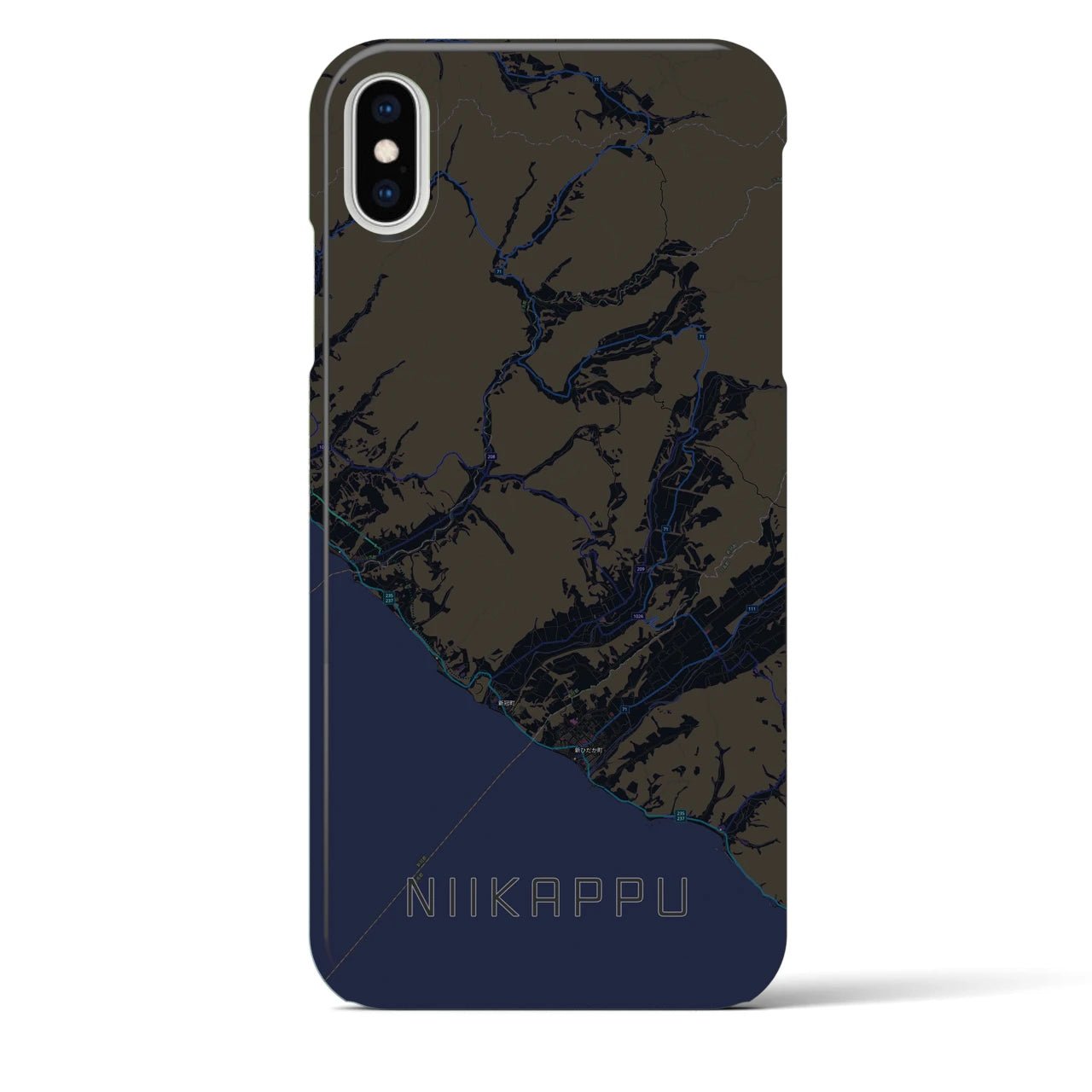 【新冠(北海道)】地図柄iPhoneケース(バックカバータイプ)