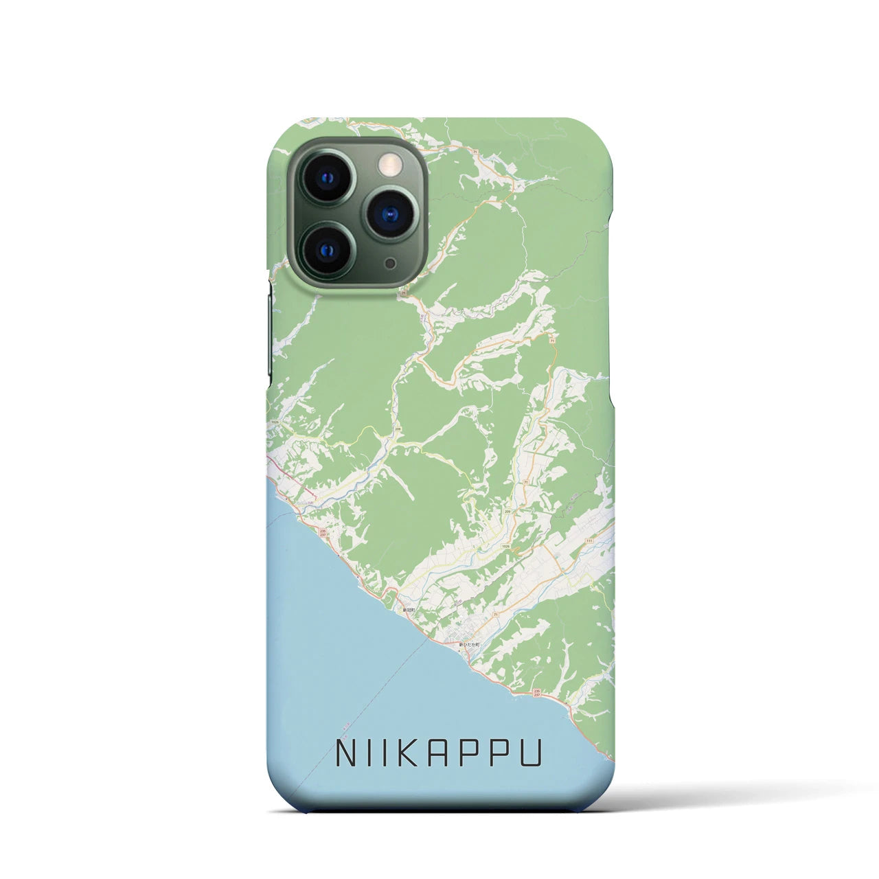 【新冠(北海道)】地図柄iPhoneケース(バックカバータイプ)