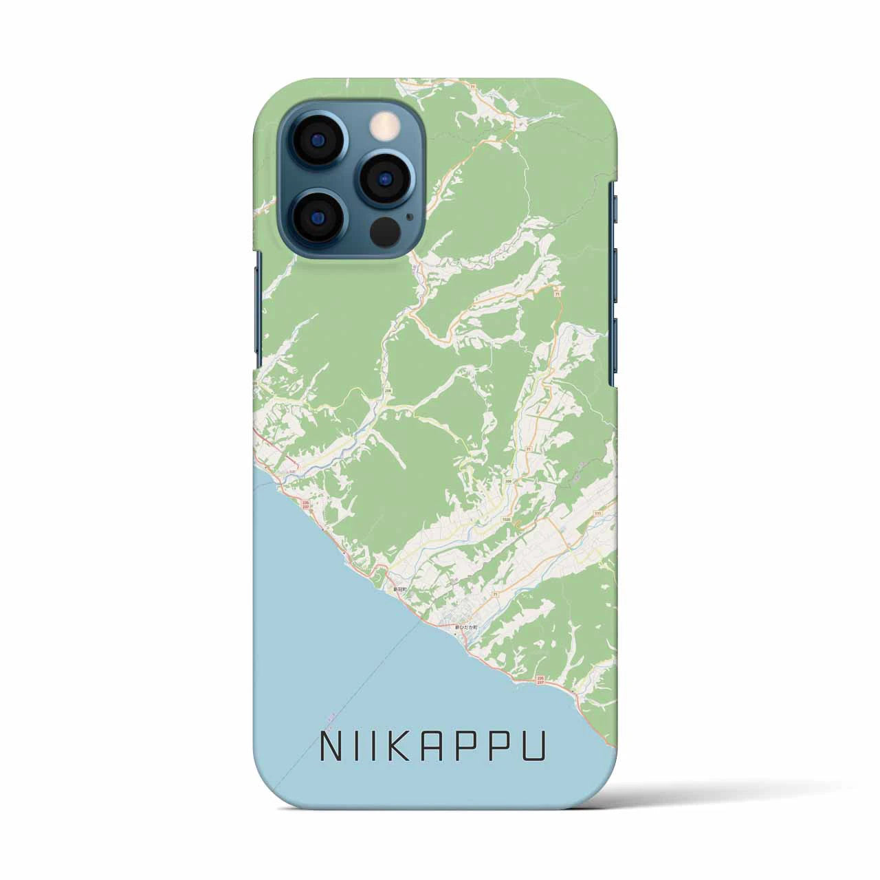 【新冠(北海道)】地図柄iPhoneケース(バックカバータイプ)