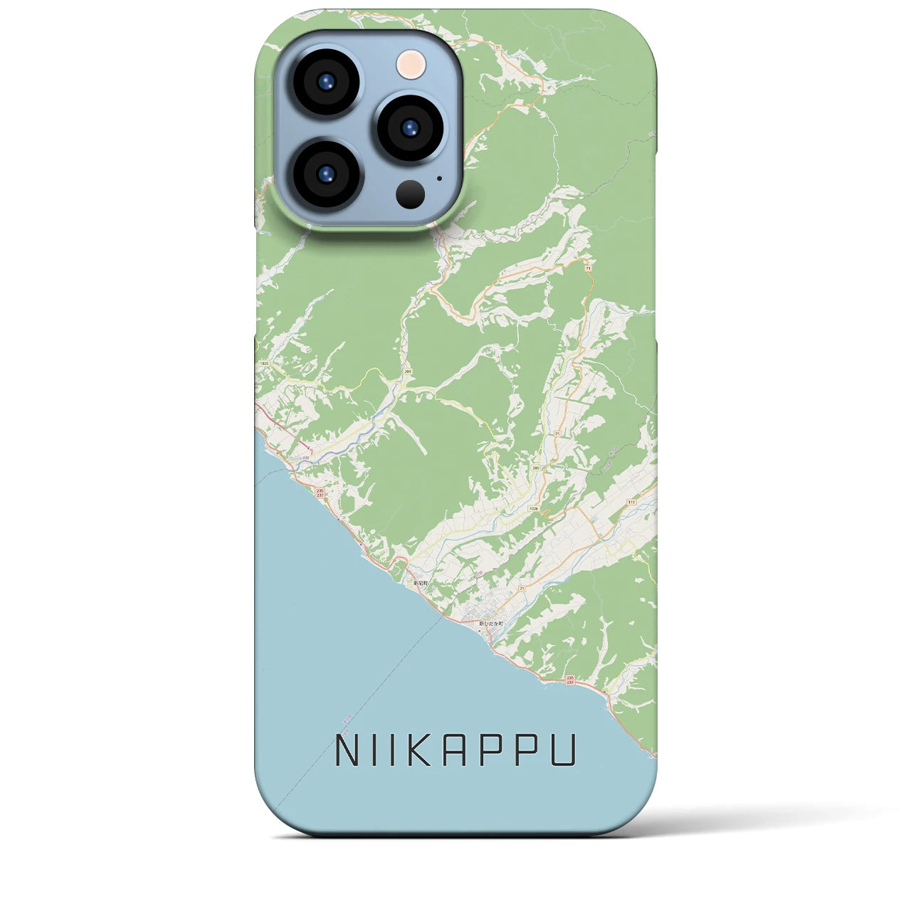 【新冠(北海道)】地図柄iPhoneケース(バックカバータイプ)