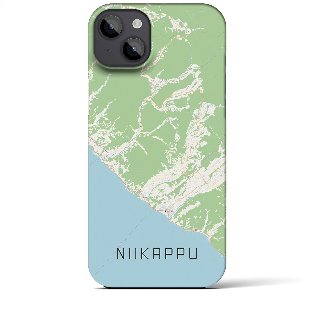 【新冠(北海道)】地図柄iPhoneケース(バックカバータイプ)