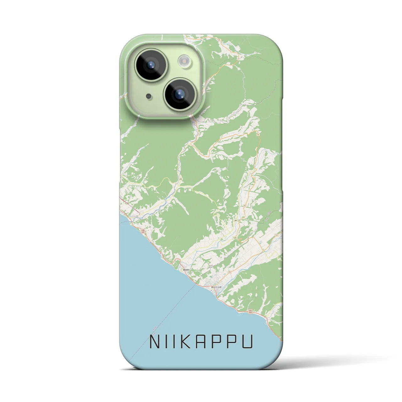 【新冠(北海道)】地図柄iPhoneケース(バックカバータイプ)