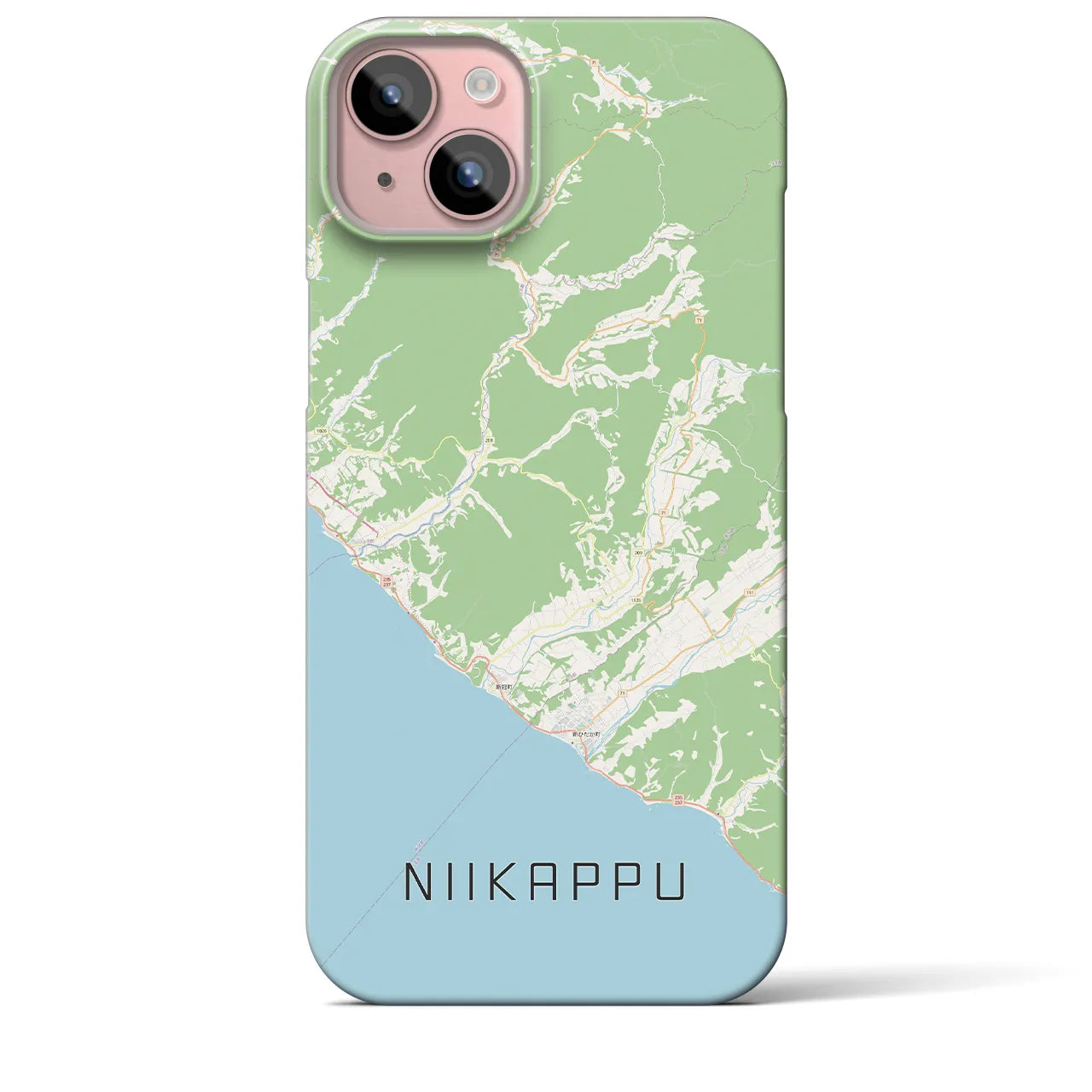 【新冠(北海道)】地図柄iPhoneケース(バックカバータイプ)