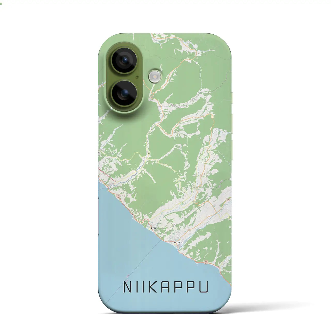 【新冠(北海道)】地図柄iPhoneケース(バックカバータイプ)ナチュラル・iPhone 17 Pro Max 用
