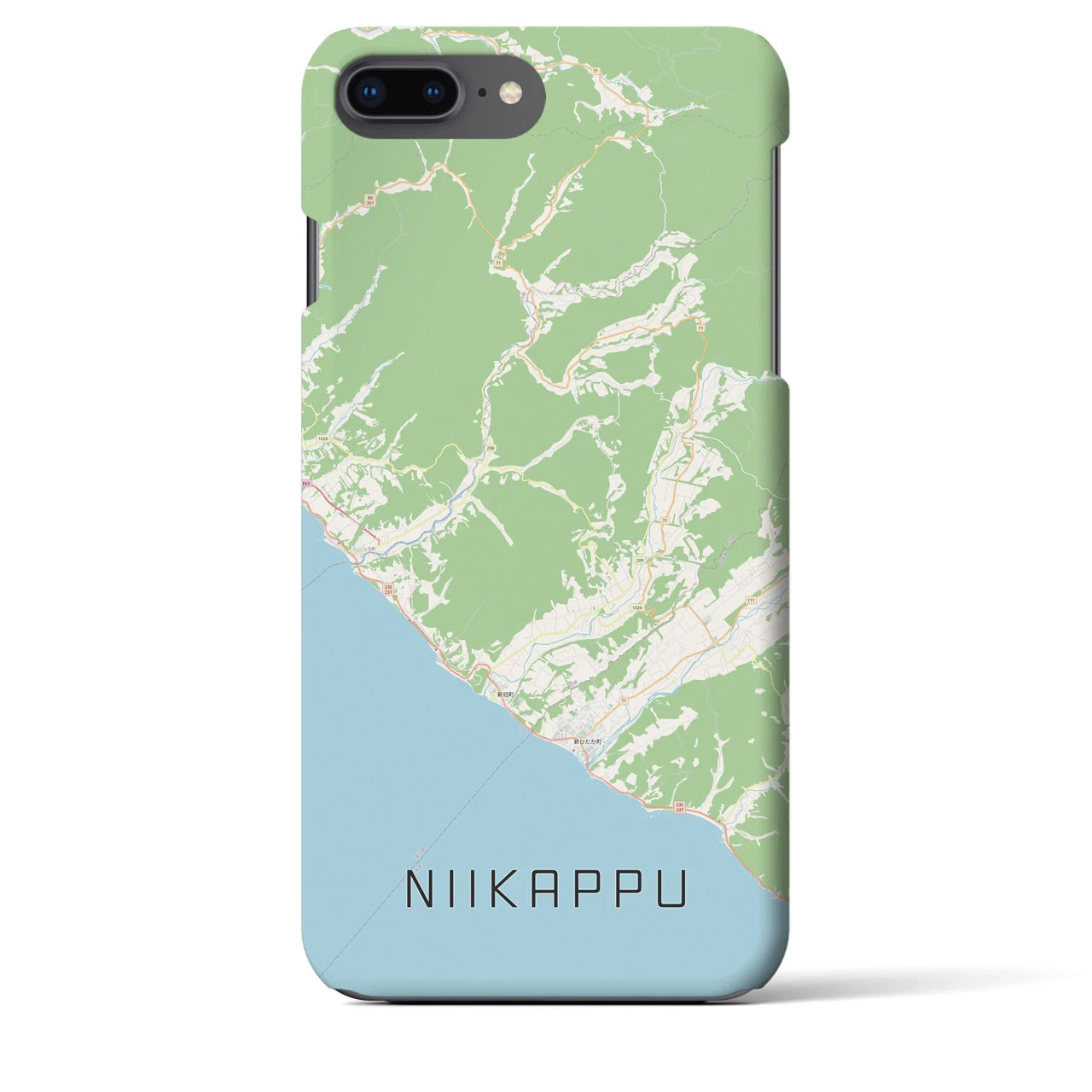 【新冠(北海道)】地図柄iPhoneケース(バックカバータイプ)