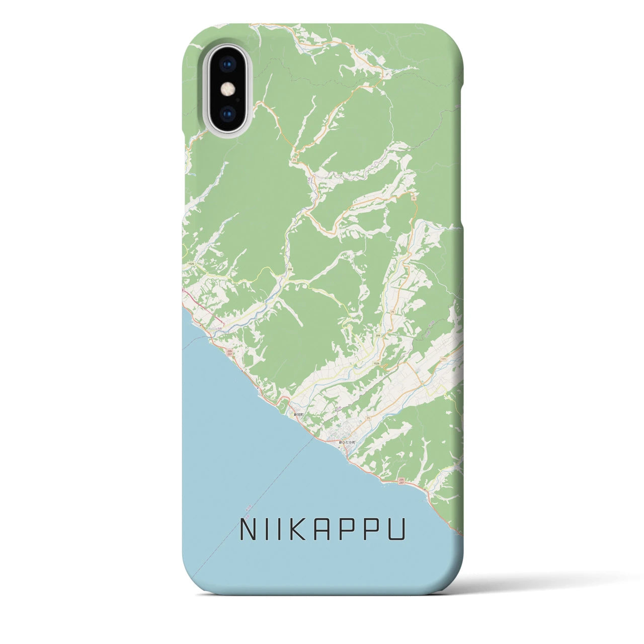 【新冠(北海道)】地図柄iPhoneケース(バックカバータイプ)