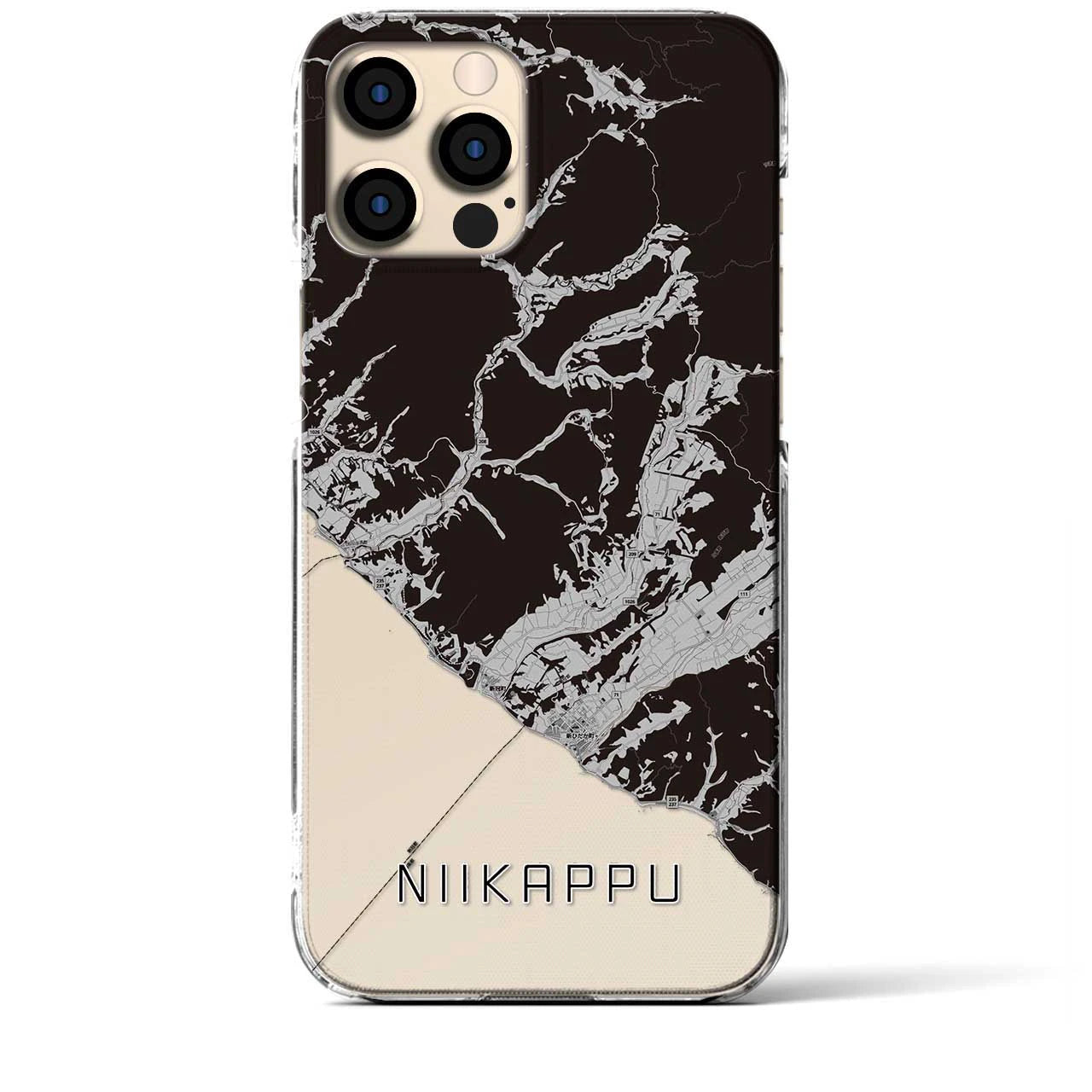 【新冠(北海道)】地図柄iPhoneケース(クリアタイプ)