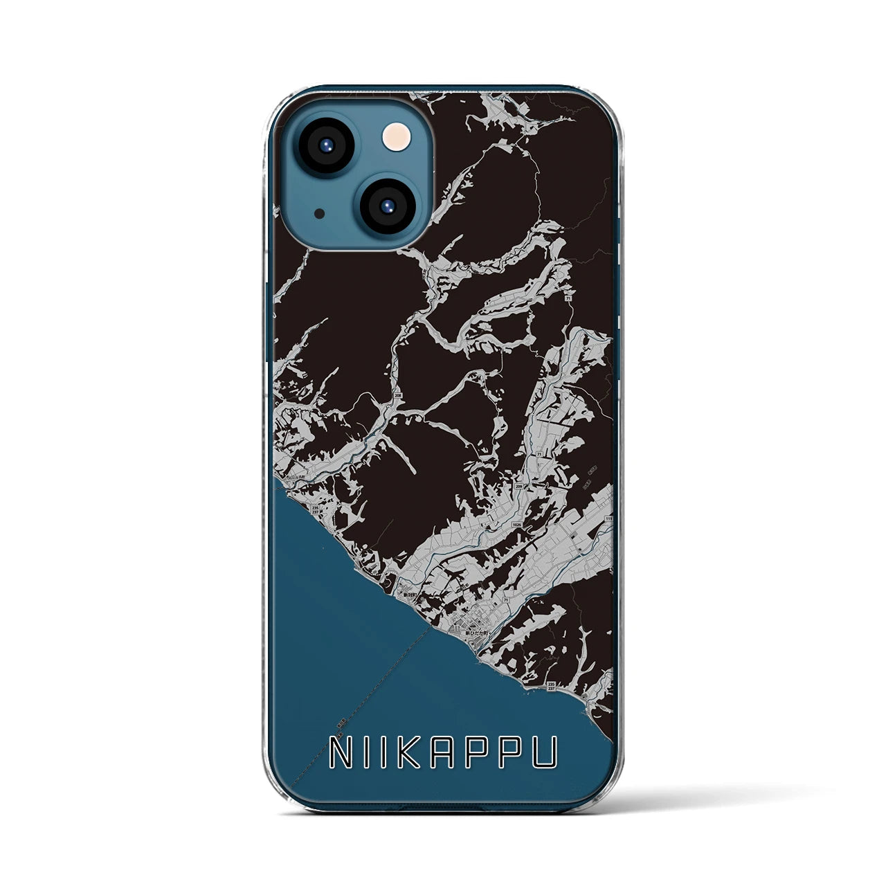 【新冠(北海道)】地図柄iPhoneケース(クリアタイプ)