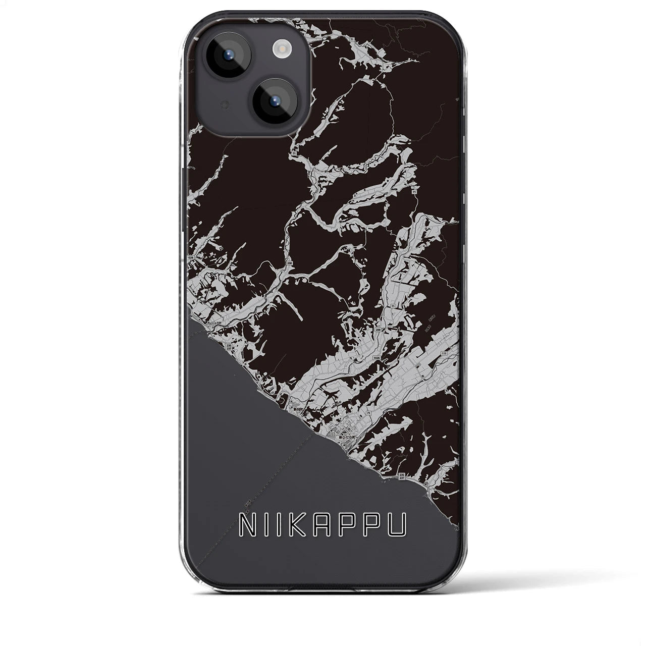 【新冠(北海道)】地図柄iPhoneケース(クリアタイプ)