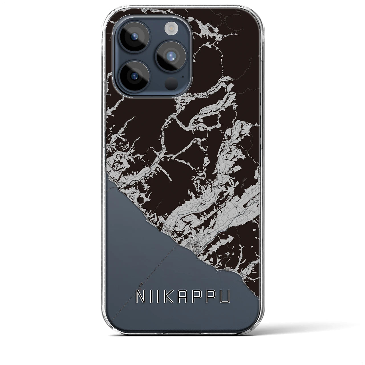 【新冠(北海道)】地図柄iPhoneケース(クリアタイプ)