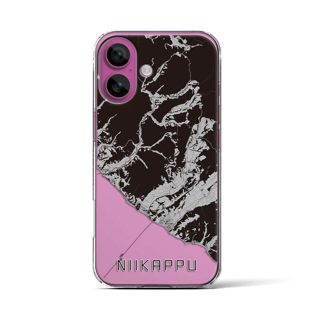 【新冠(北海道)】地図柄iPhoneケース(クリアタイプ)