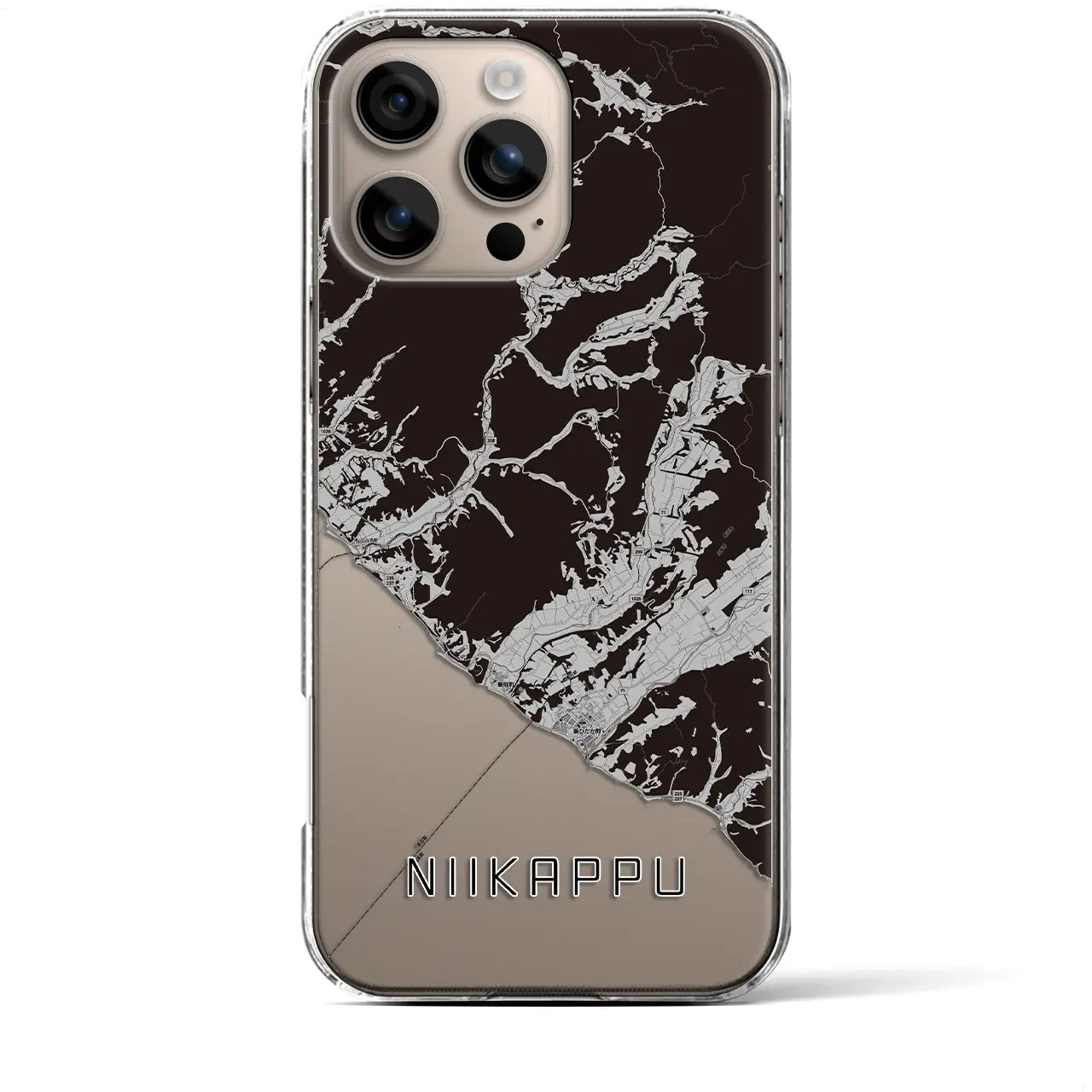 【新冠(北海道)】地図柄iPhoneケース(クリアタイプ)