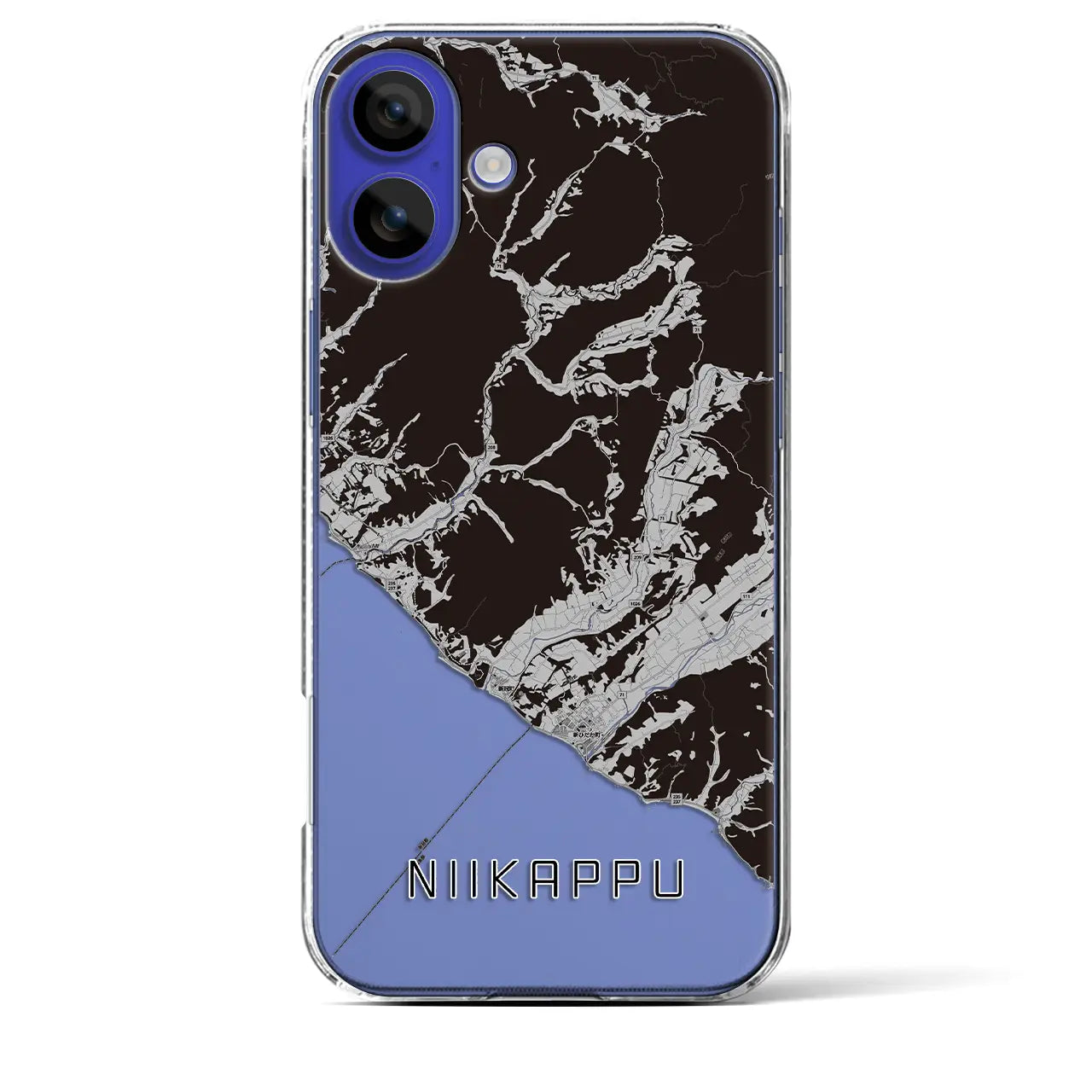 【新冠(北海道)】地図柄iPhoneケース(クリアタイプ)