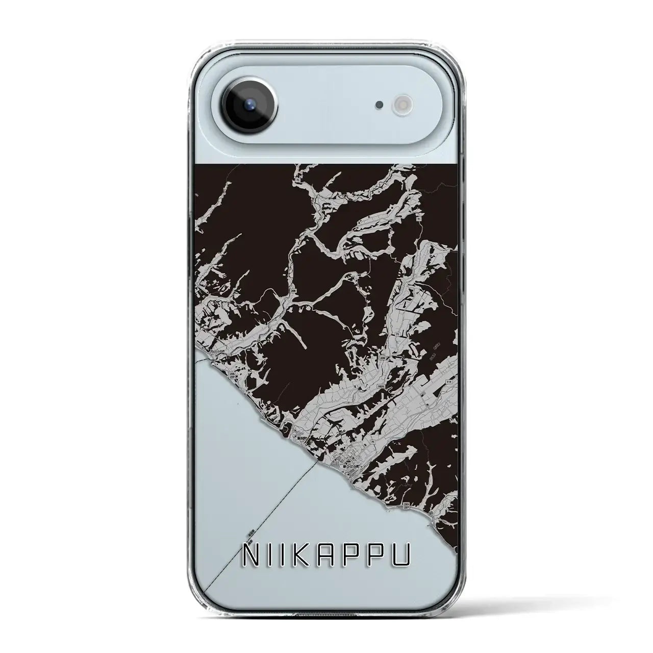 【新冠(北海道)】地図柄iPhoneケース(クリアタイプ)