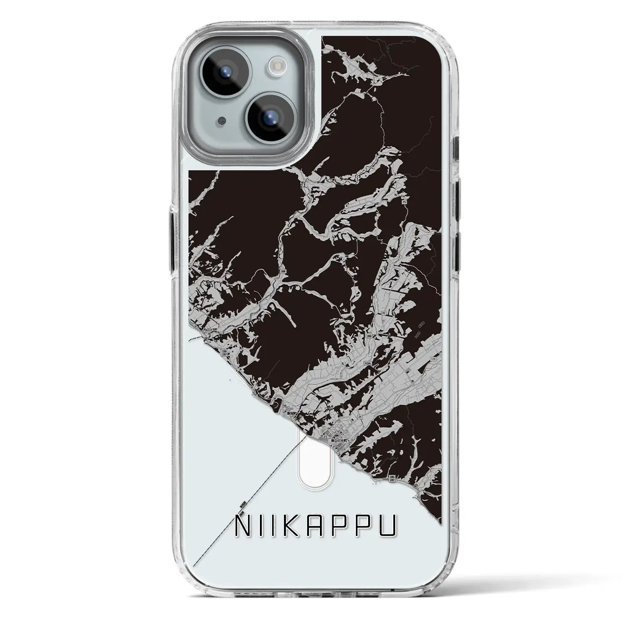 【新冠(北海道)】地図柄iPhoneケース(MagSafeタイプ)