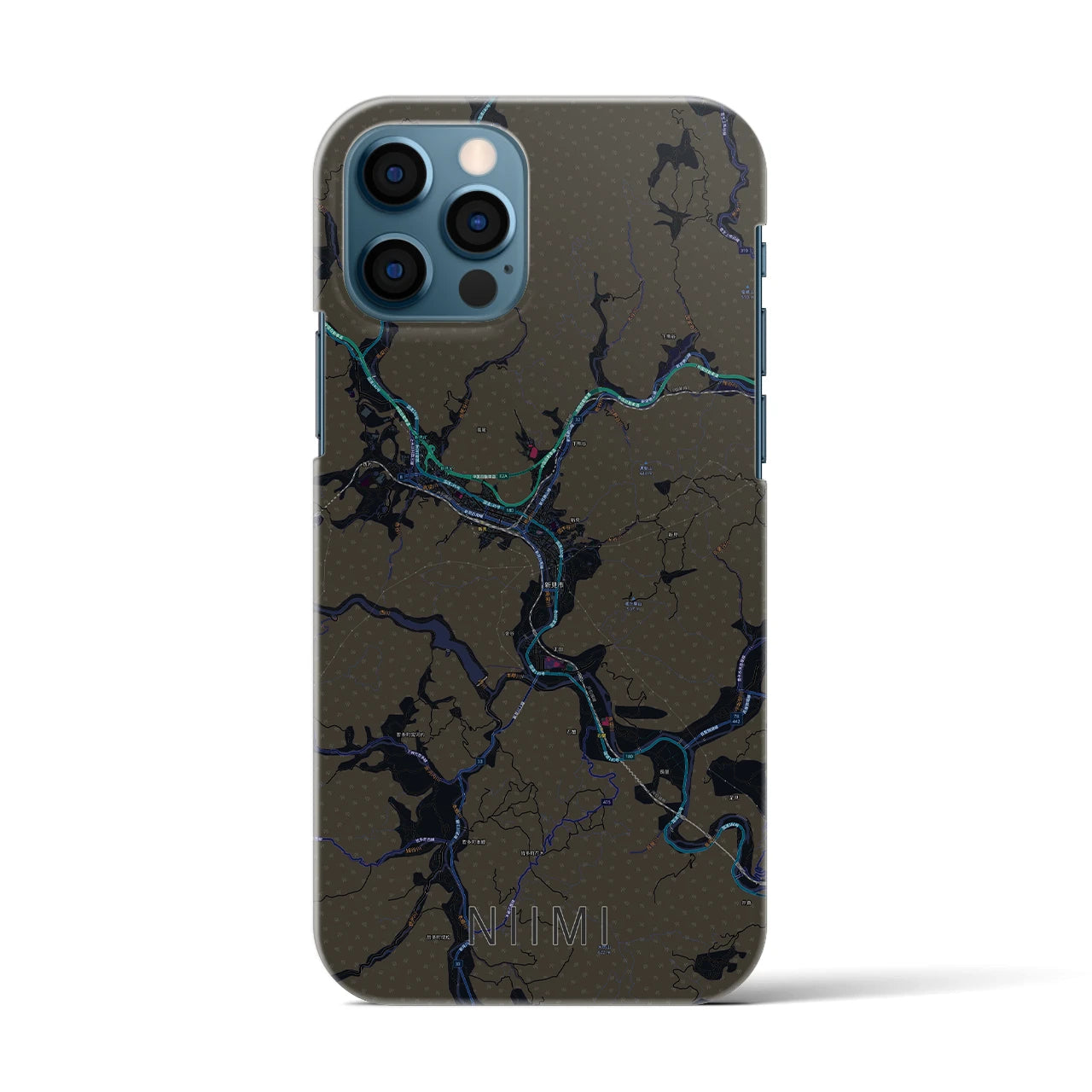 【新見(岡山県)】地図柄iPhoneケース(バックカバータイプ)