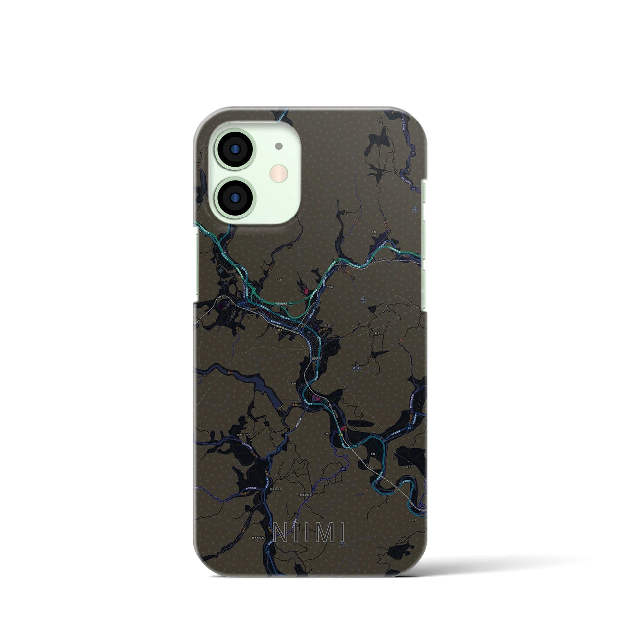 【新見(岡山県)】地図柄iPhoneケース(バックカバータイプ)
