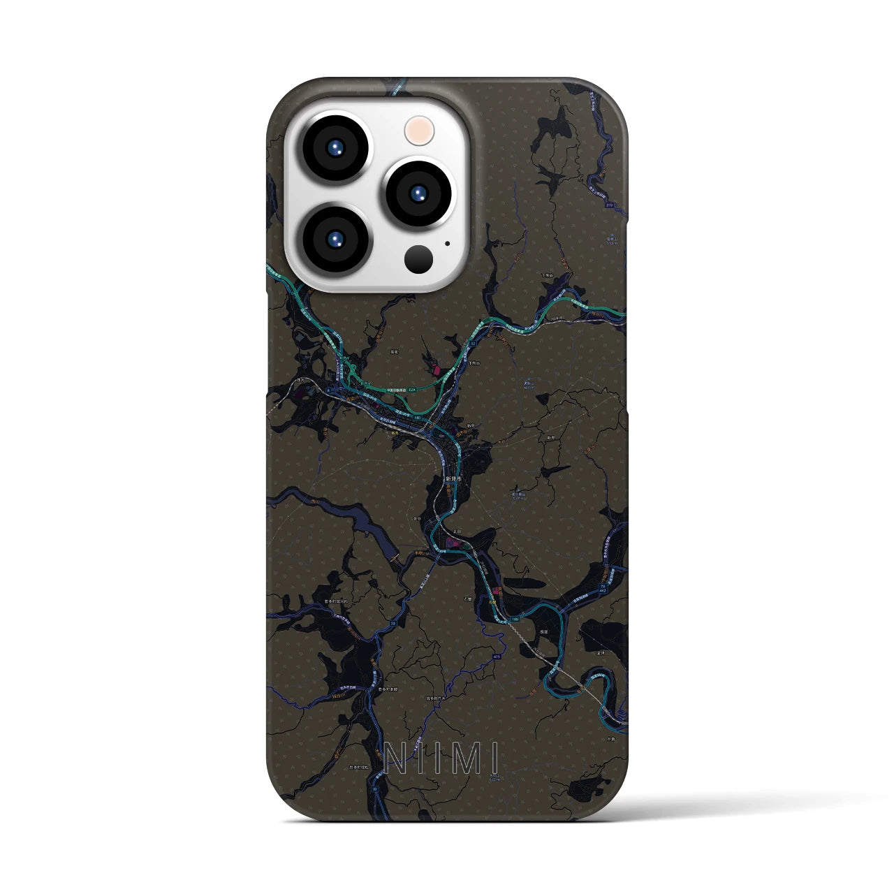 【新見(岡山県)】地図柄iPhoneケース(バックカバータイプ)