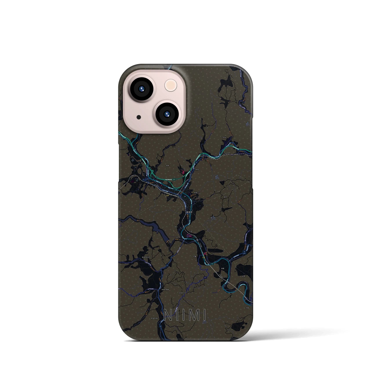 【新見(岡山県)】地図柄iPhoneケース(バックカバータイプ)