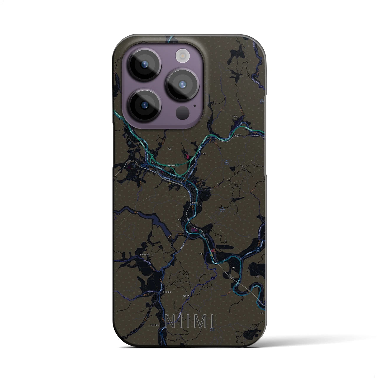 【新見(岡山県)】地図柄iPhoneケース(バックカバータイプ)