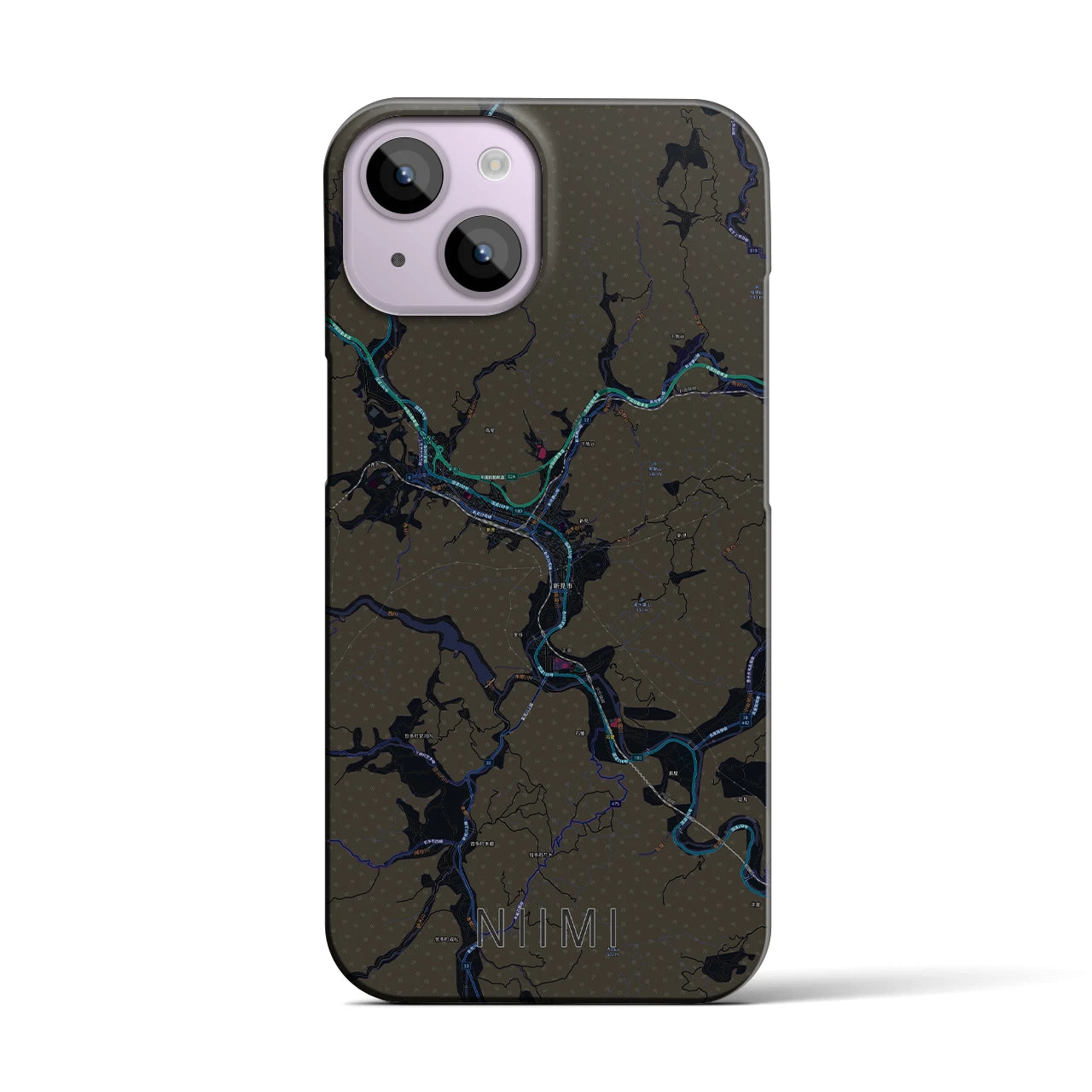 【新見(岡山県)】地図柄iPhoneケース(バックカバータイプ)