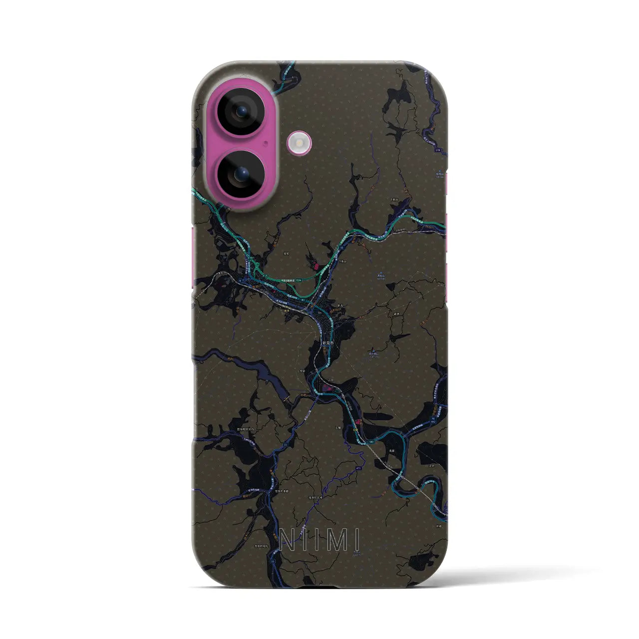 【新見(岡山県)】地図柄iPhoneケース(バックカバータイプ)