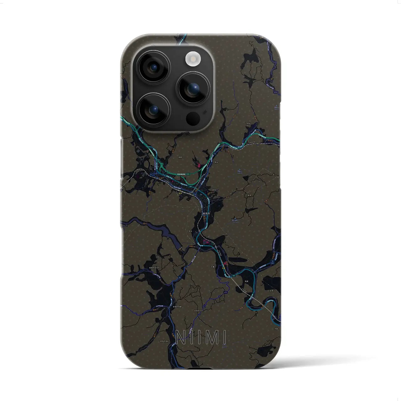 【新見(岡山県)】地図柄iPhoneケース(バックカバータイプ)