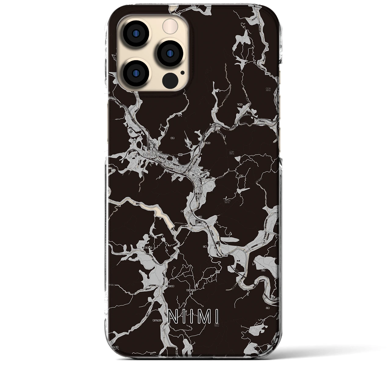 【新見(岡山県)】地図柄iPhoneケース(クリアタイプ)