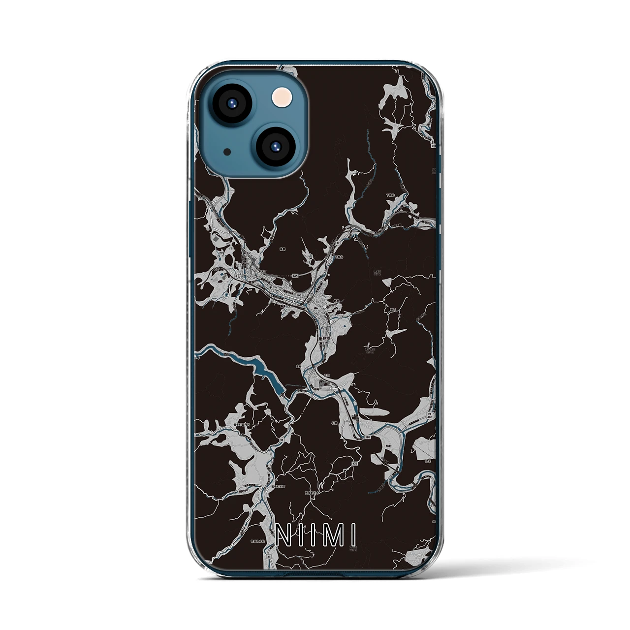 【新見(岡山県)】地図柄iPhoneケース(クリアタイプ)