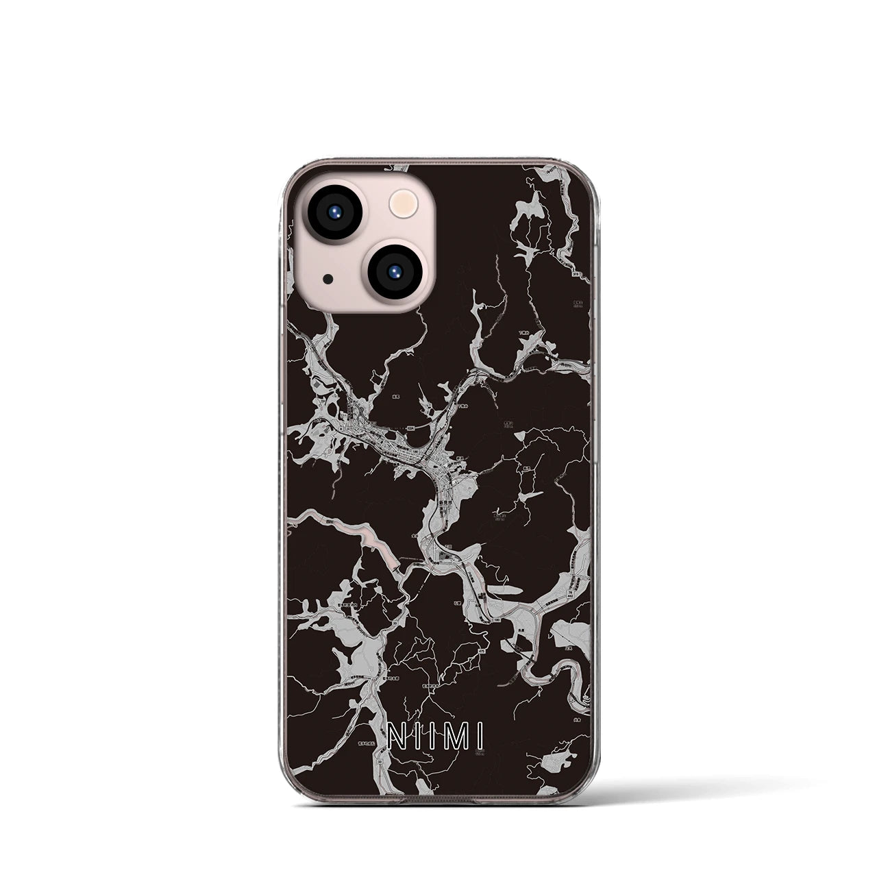 【新見(岡山県)】地図柄iPhoneケース(クリアタイプ)