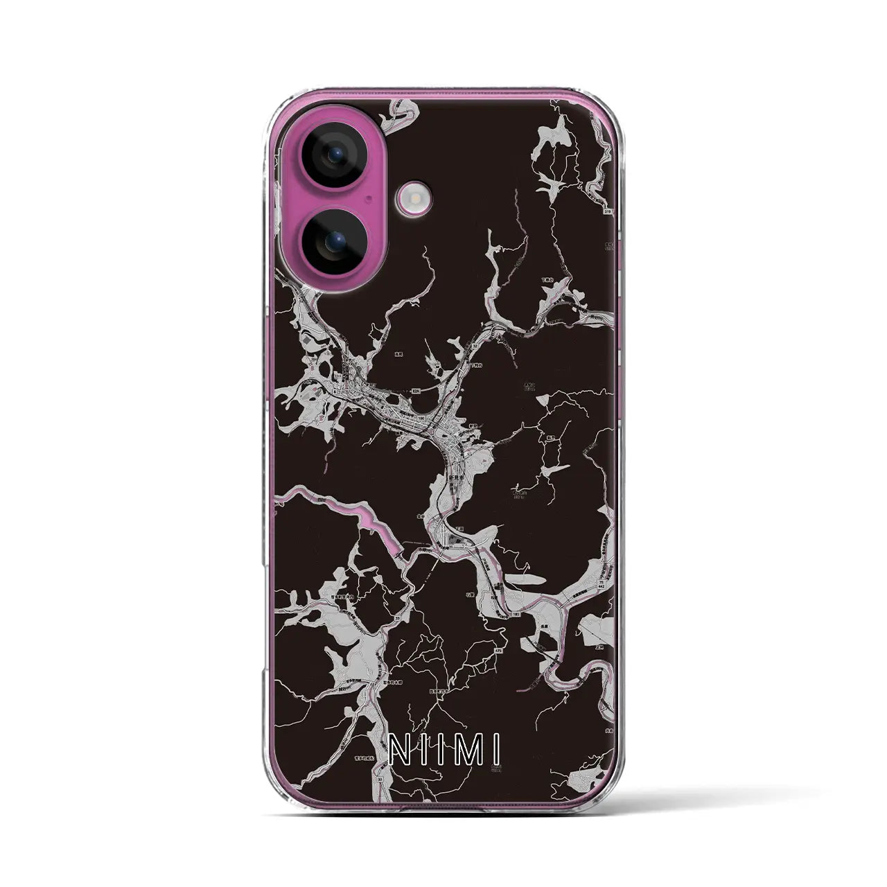 【新見(岡山県)】地図柄iPhoneケース(クリアタイプ)