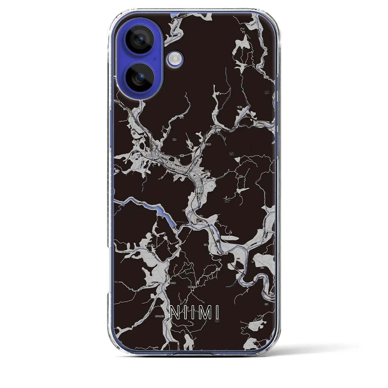 【新見(岡山県)】地図柄iPhoneケース(クリアタイプ)