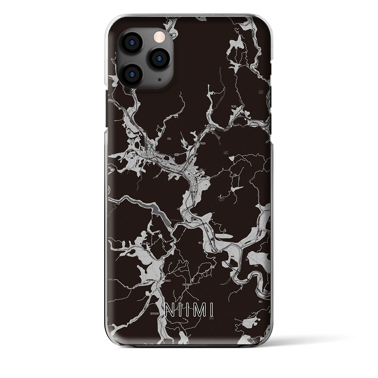 【新見(岡山県)】地図柄iPhoneケース(クリアタイプ)