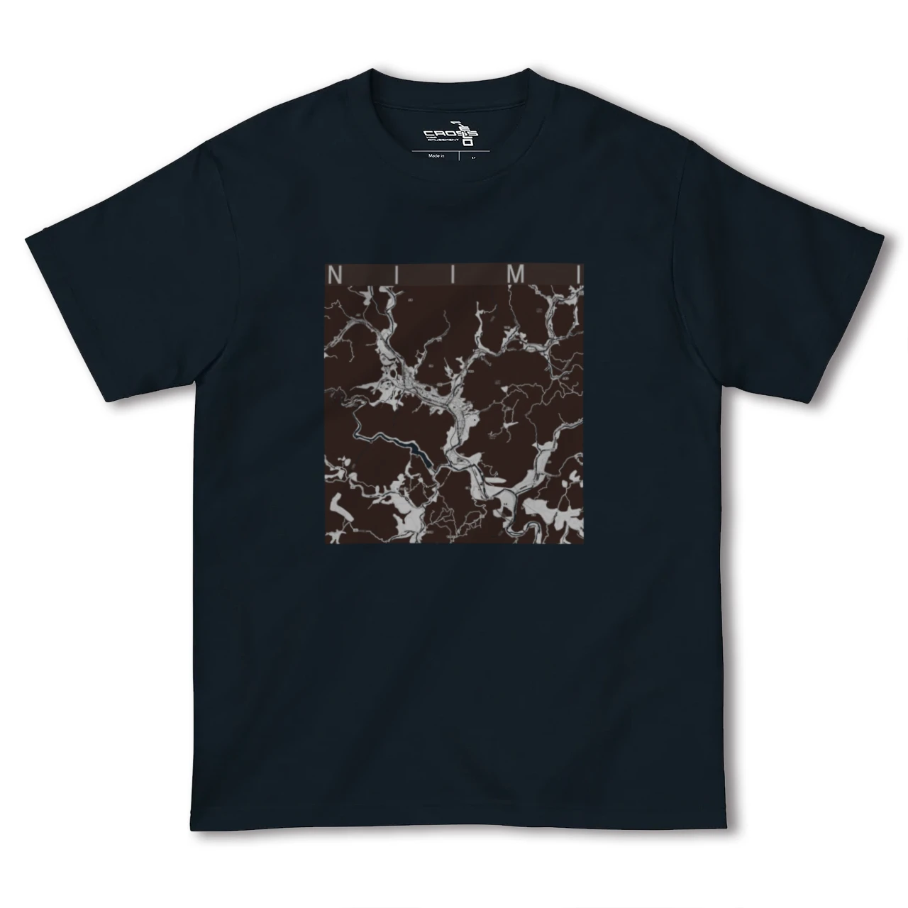 【新見(岡山県)】地図柄ヘビーウェイトTシャツ