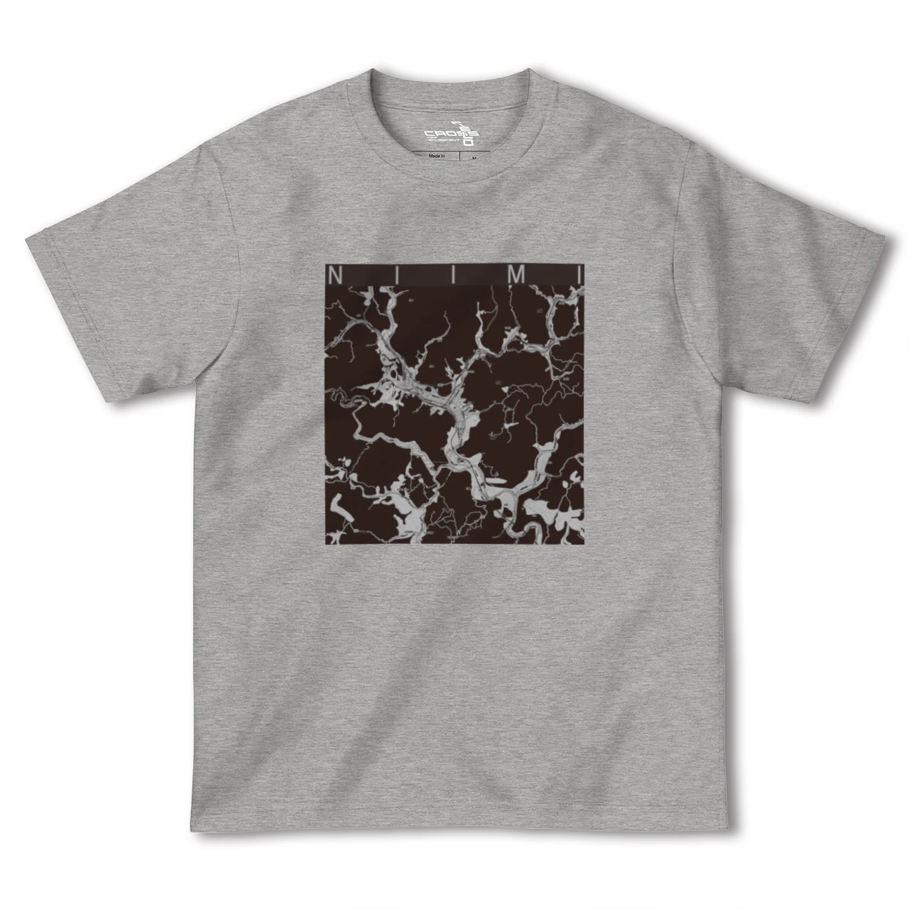 【新見(岡山県)】地図柄ヘビーウェイトTシャツ