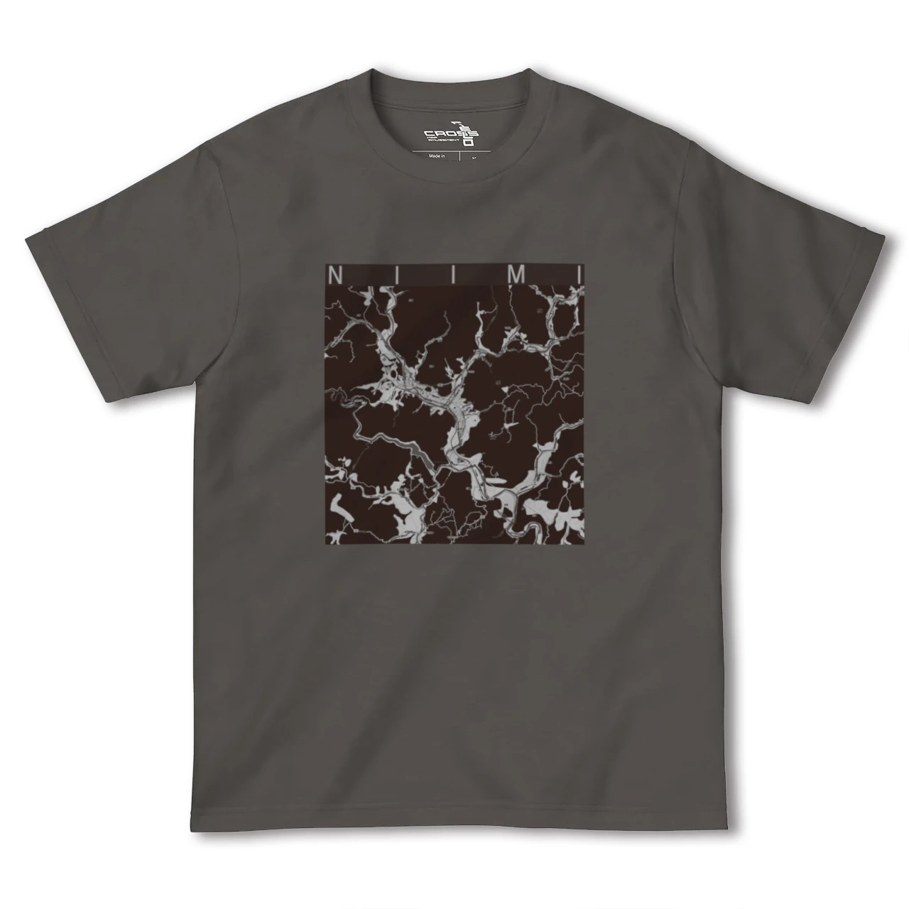 【新見(岡山県)】地図柄ヘビーウェイトTシャツ