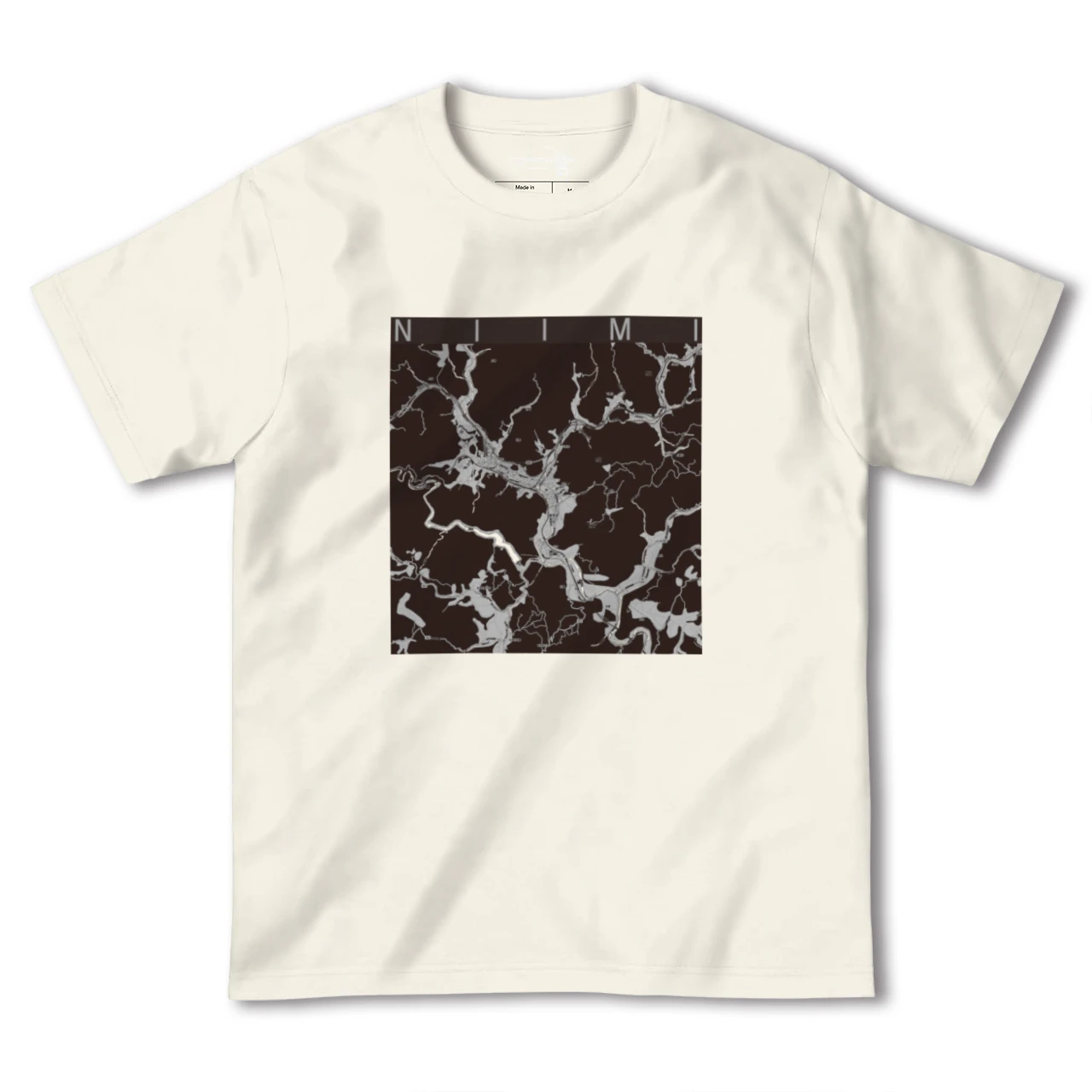 【新見(岡山県)】地図柄ヘビーウェイトTシャツ