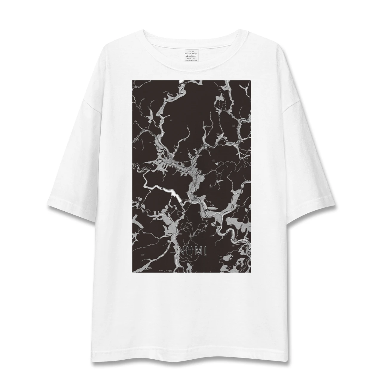 【新見(岡山県)】地図柄ビッグシルエットTシャツ
