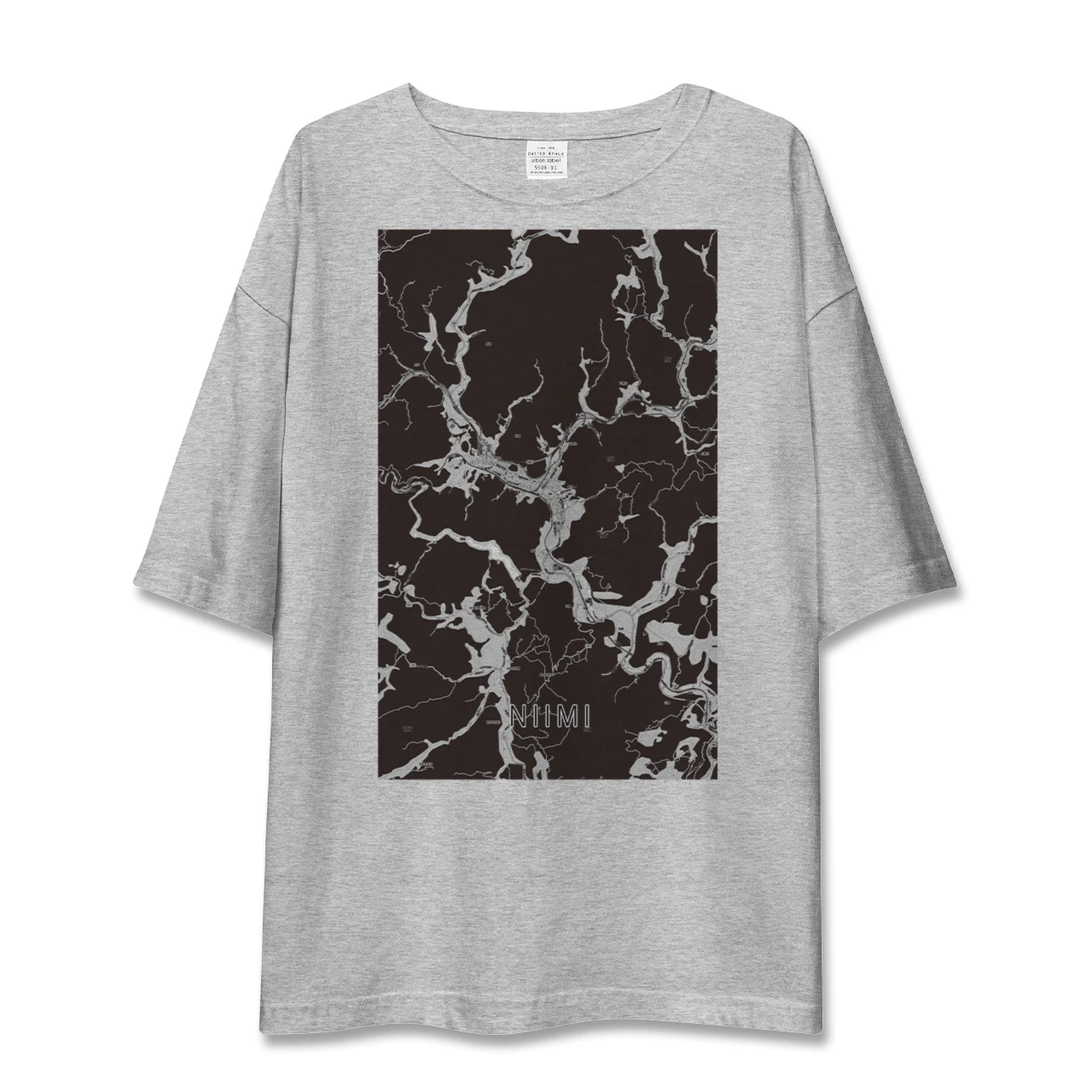 【新見(岡山県)】地図柄ビッグシルエットTシャツ