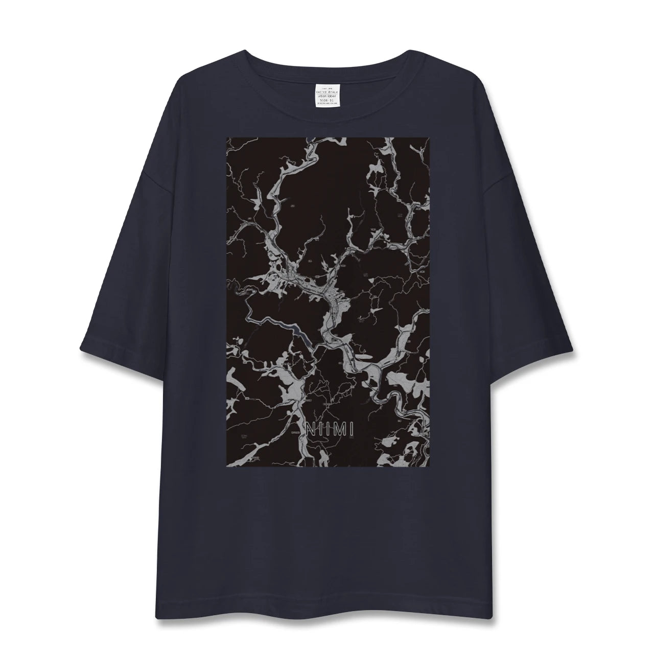 【新見(岡山県)】地図柄ビッグシルエットTシャツ
