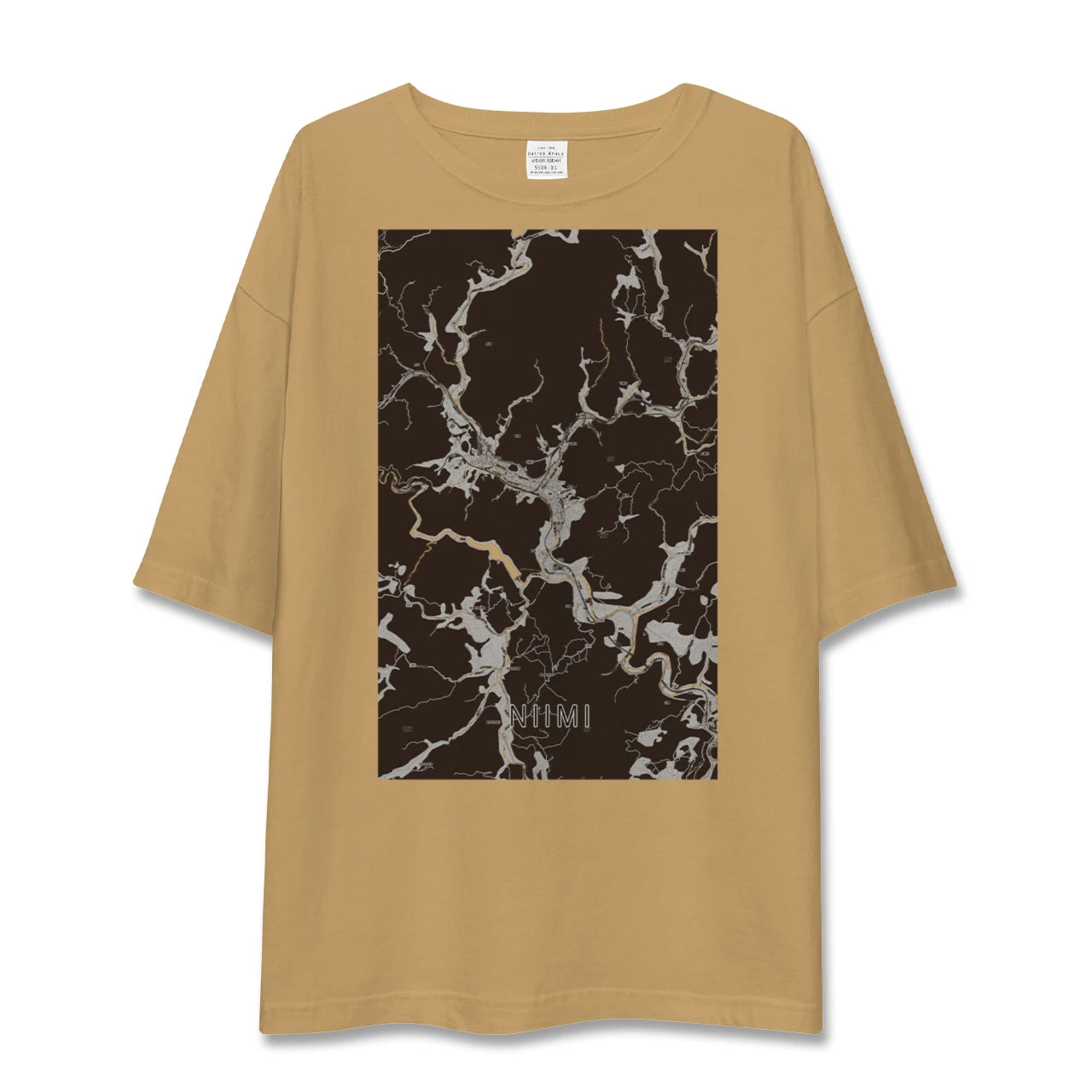 【新見(岡山県)】地図柄ビッグシルエットTシャツ