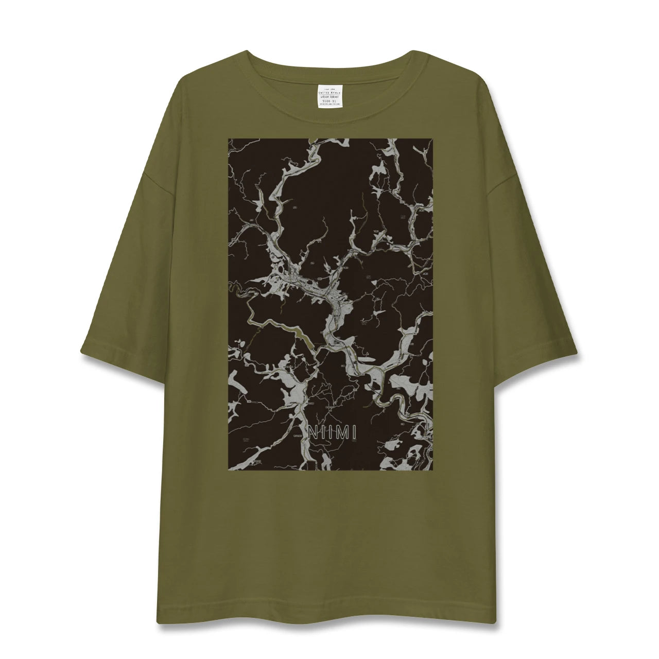 【新見(岡山県)】地図柄ビッグシルエットTシャツ